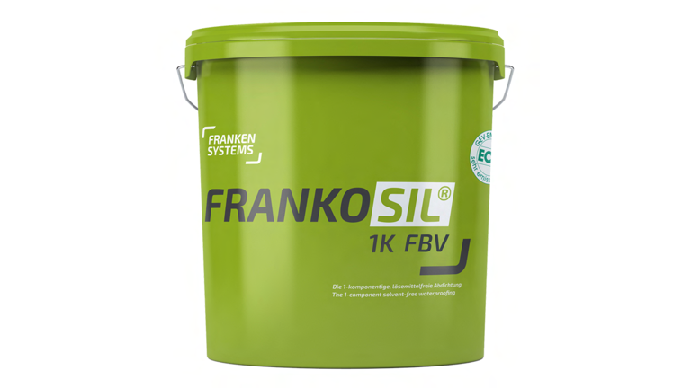 Grüner Eimer mit dem Schriftzug FRANKOSIL® 1K FBV